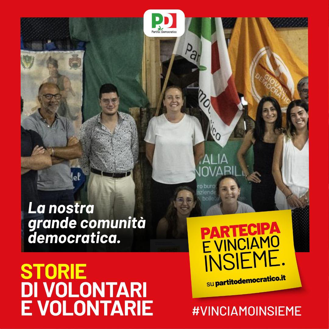 PdBasilicata's tweet photo. Il motore della nostra comunità e delle #elezioni2022 sono i #volontariPD. Giovani, donne, uomini che in giro per l’Italia e durante le Feste democratiche, fanno sentire la nostra voce.
Siamo già in viaggio, cosa aspetti a unirti a noi? https://t.co/NJmqEMM7LA https://t.co/2Wz3xO4F6x