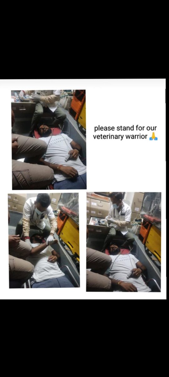 प्रधानमंत्री जी के राज्य की स्थिति । देर रात को 80 hrs से भुख हड़ताल पर बैठे 2 वेटरिनरी डॉक्टर्स की तबियत खराब हो गई भारत सरकार से गुजारिश है कि बेजुबान पशुधन के डॉक्टर्स की मांगे जल्दीसे जल्दी पुरी करे 
#Increase_Guj_Vet_Stipend 
<a href="/PMOIndia/">PMO India</a> <a href="/narendramodi/">Narendra Modi</a> <a href="/BJP4Gujarat/">BJP Gujarat</a> <a href="/CMOGuj/">CMO Gujarat</a>