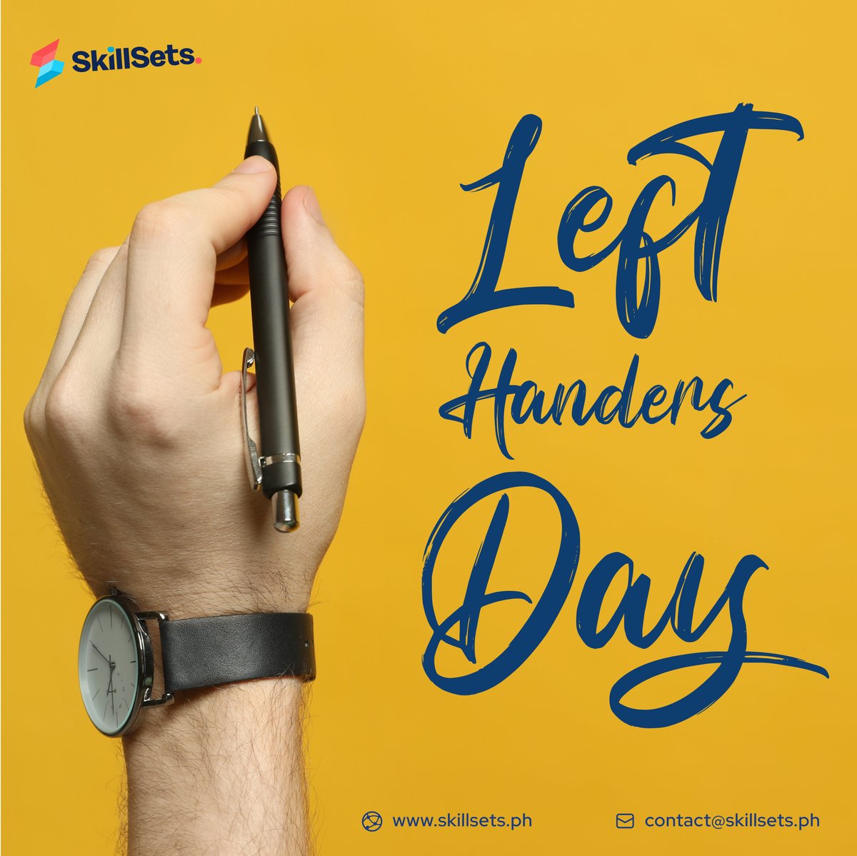 SkillSetsPH's tweet photo. Barack Obama, Babe Ruth, Albert Einstein, Jimi Hendrix... These are some of the famous left-handed people.
Today we celebrate the International Left-Handers Day!
https://t.co/FLkcDaJP4G
#skillsetsph #digitalmarketing #funnelcreation #Internationallefthandersday https://t.co/ViuzaVLtAV