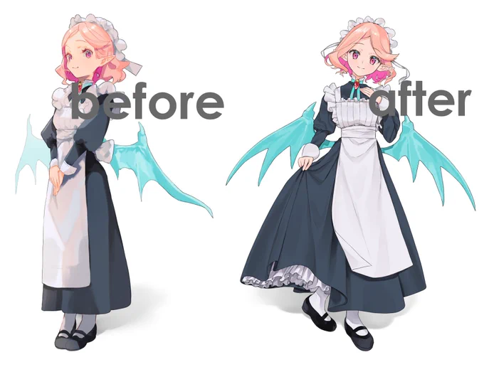 1年の変化←2021年 2022年→上手くなったというよりは自分の描きたい絵の方向性が変わった感じ! 