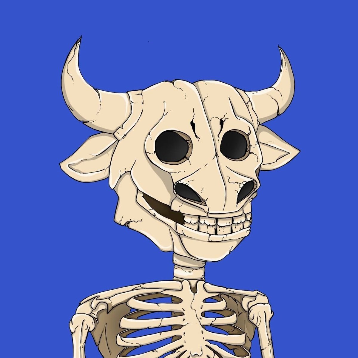Let's get creative bulls! Put your best attributes on this base Dead Bull and submit it in the comments. The best one will get a free mint token 🐂🐂🐂