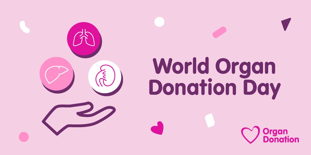 NHSOrganDonor's tweet photo. Today is #WorldOrganDonationDay, an opportunity to celebrate the incredible difference organ donation can make and remember and thank those who have given the precious gift of life. 💕

Has your life been impacted by organ donation? https://t.co/2anEAlfjdm