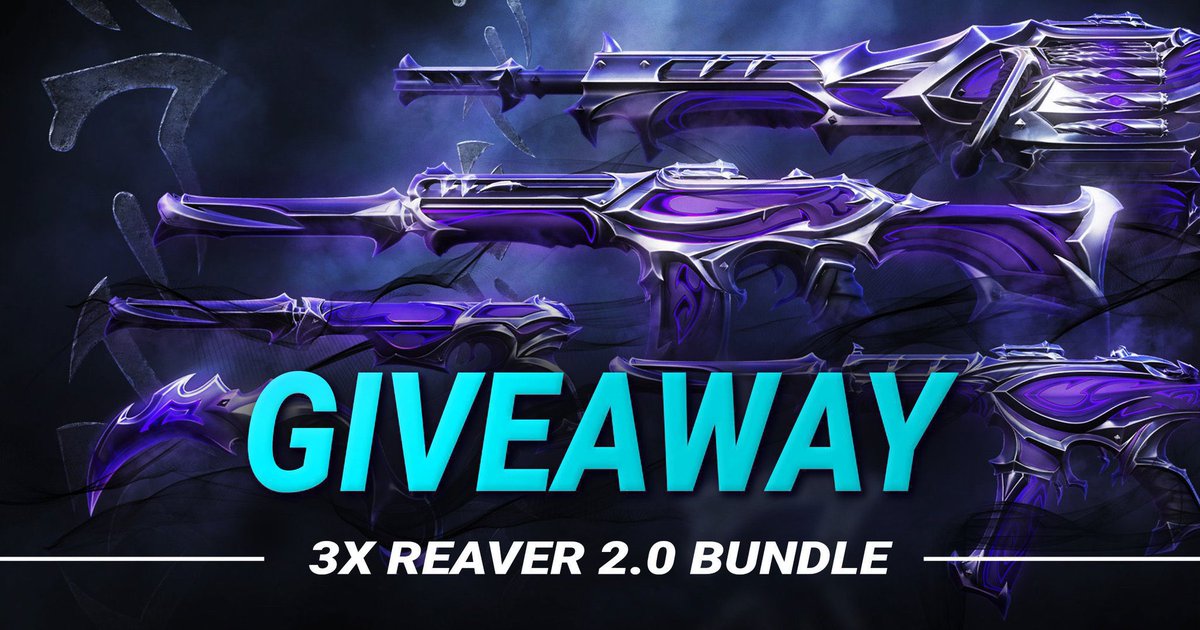 X3 REAVER 2.0 GIVEAWAY!!! 💫

TO ENTER:
FOLLOW <a href="/Polargiveaways/">𝙋𝙤𝙡𝙖𝙧𝙨𝙞𝙩𝙤</a> 💗
LIKE &amp; RT THIS TWEET !!
TAG 2 FRIENDS  ☑️

Giveaway ends 24h 🤍

#VALORANT #valorantgiveaway #Giveaway #giveaways #NFT