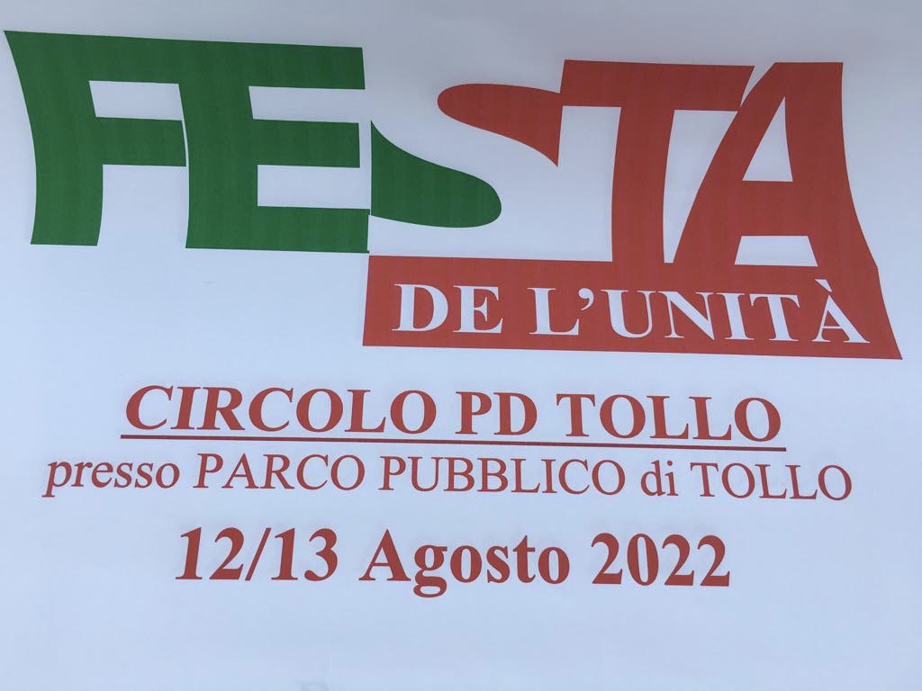 pdabruzzo's tweet photo. In Abruzzo tante le Feste dell’Unità!
📌Oggi il secondo giorno della Festa di #Tollo
📌Oggi, domani e dopodomani a #LucoDeiMarsi tre giorni dì iniziative. https://t.co/Ku42exolKU
