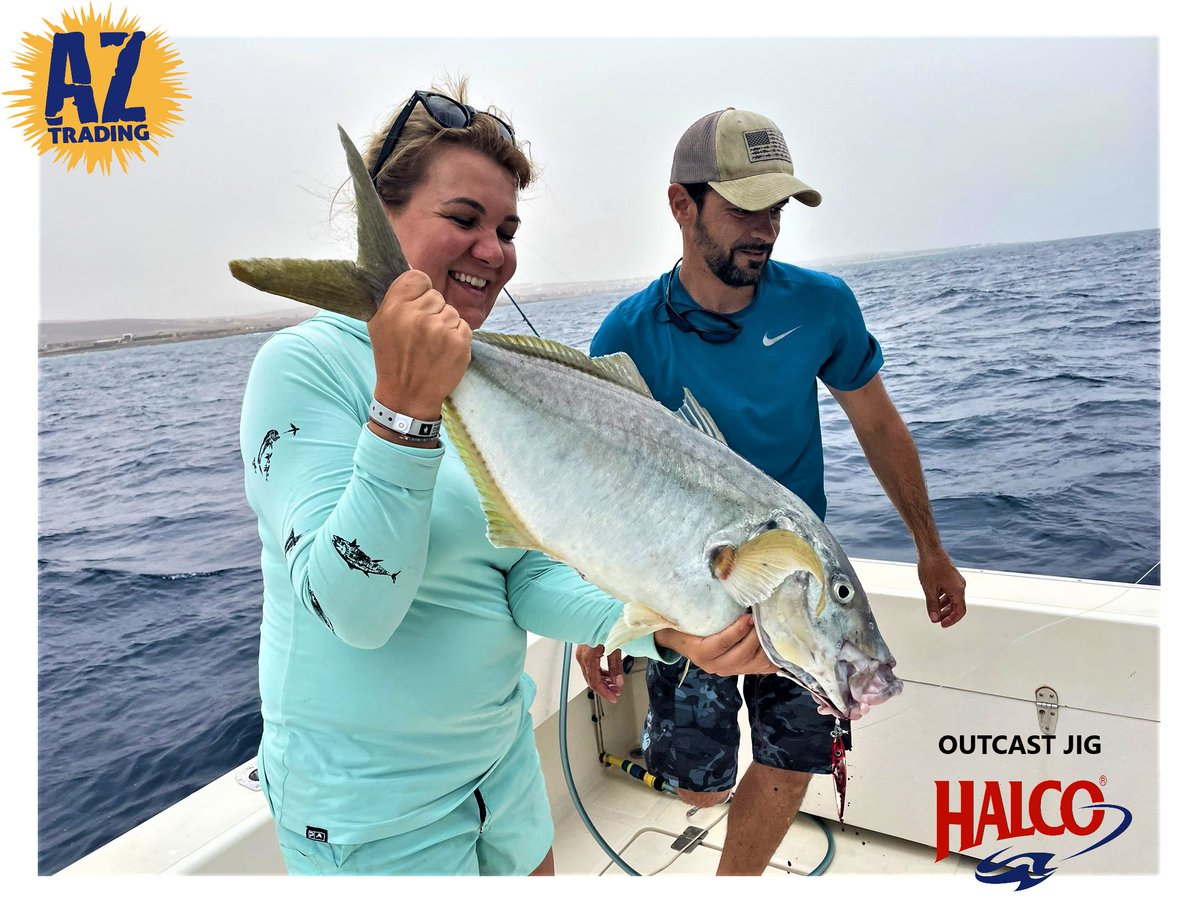 AZTradingSports's tweet photo. Acabamos esta semana de agosto , con unos de los peces que más pelea dan del litoral español, este bonito jurel canario a bordo del @albakoracat , quer no dudó en atacar el  jig outcast  de #halcotackle
Entra en nuestra web https://t.co/wFiLUWsv9d , para encontrar tu producto. https://t.co/moS4qPNPPc