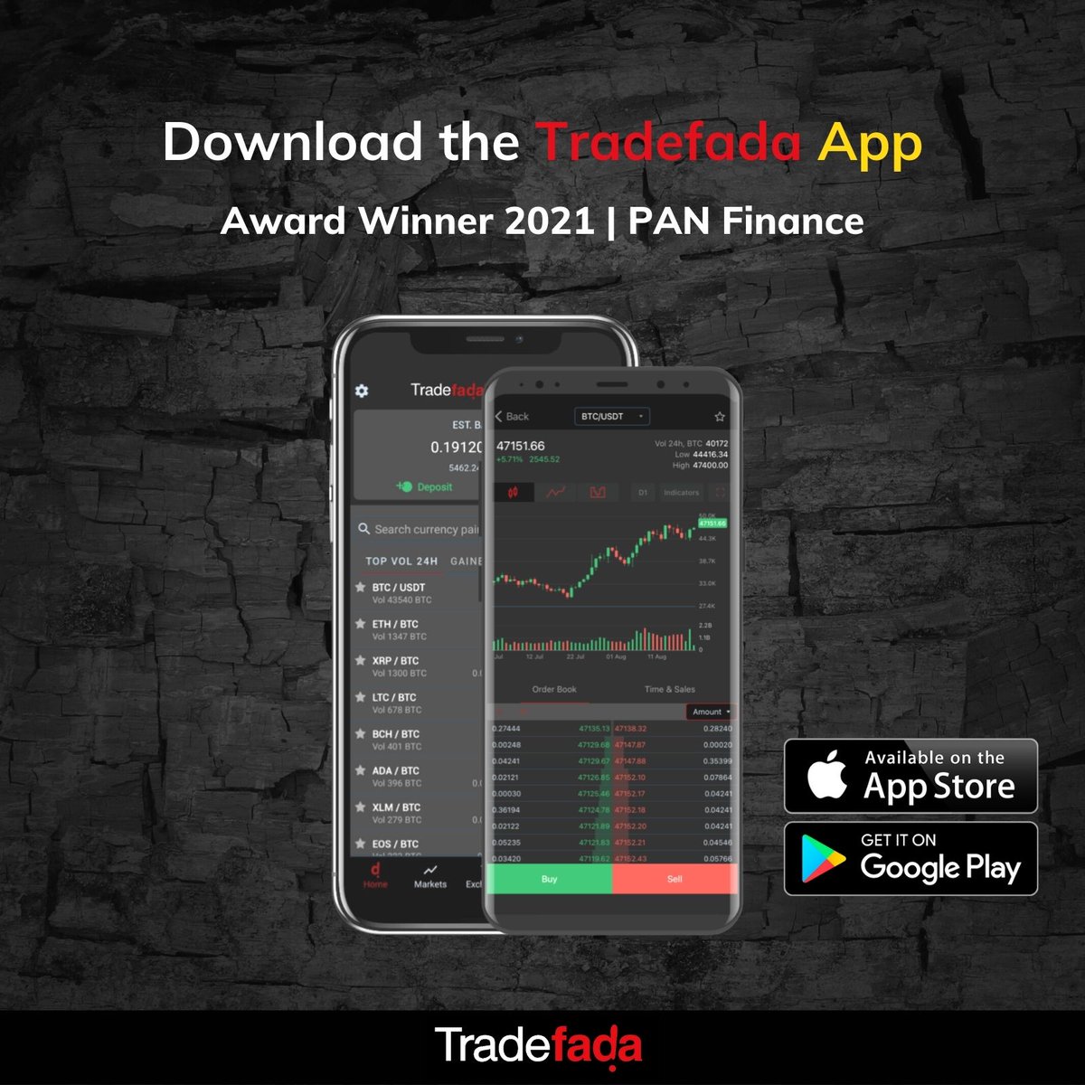 Have you downloaded the #TradefadaMobileApp?
If not, kindly download now on Apple Play store or Android and enjoy low transaction fees on every of your transaction!

#Tradefada #crypto #bitcoin #cryptocurrency #Tradefadaspotexchange #btc