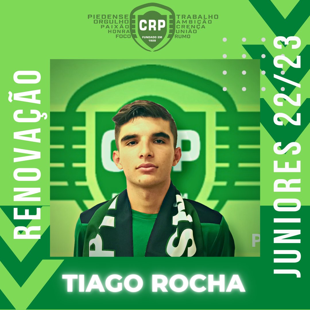 O Clube Recreativo Piedense Futsal apresenta mais uma renovação 🙏⚔️
Tiago Rocha 💪
Uma renovação desejada por ambas as partes, "Rochinha" continua nesta casa que tanto gosta. 

#CRPFutsal #FutsalCRP #Almada #Covadapiedade #CRP #Farmaciagaleno #CidadeAlmada