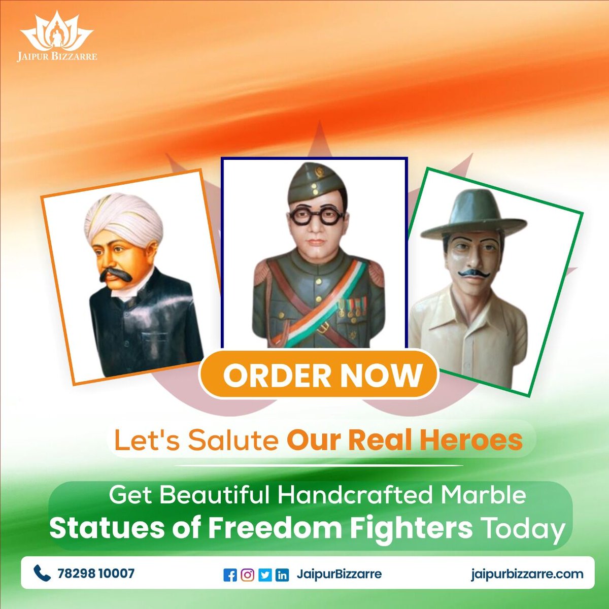 jaipurbizzarre's tweet photo. On This 75th Independence, Let's Salute To Our Real Heroes.
Get Handcrafted Marble Statue of our Freedom Fighter
#freedomfighter #independenceday2022 #75thindependenceday #AjadiKaAmritMahotsav #RealHeroes #bestmarblestatues #marblestatues #affrodablemarblestatues #humanidols https://t.co/y9XLuJTLuN