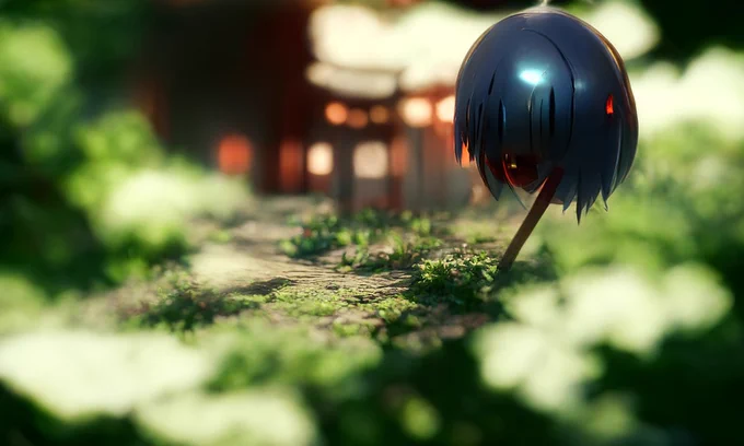 今日のディスコディフュージョン。なんだこれは何を作ってるんだ?背景はなんかいい感じになってきたけど手前のカツラみたいなのはなんだ? 