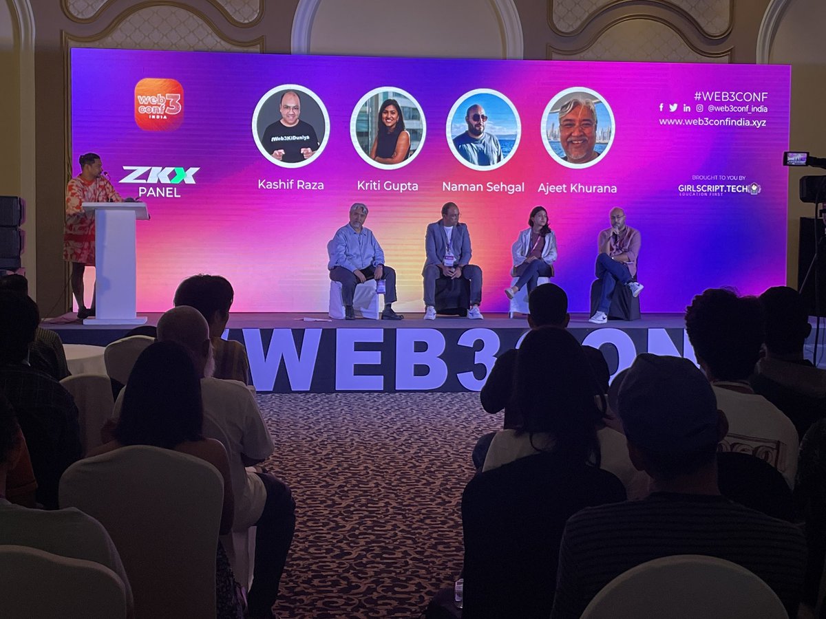 Mobilityexpert3's tweet photo. Loved the talk by @AjeetK @kriti_kg @simplykashif  at the @web3conf_india  
Really resonate with @simplykashif opinion how community can lead the movement of new age emerging businesses. 
#wagmi #web3con #web3india https://t.co/eEcuruUBti
