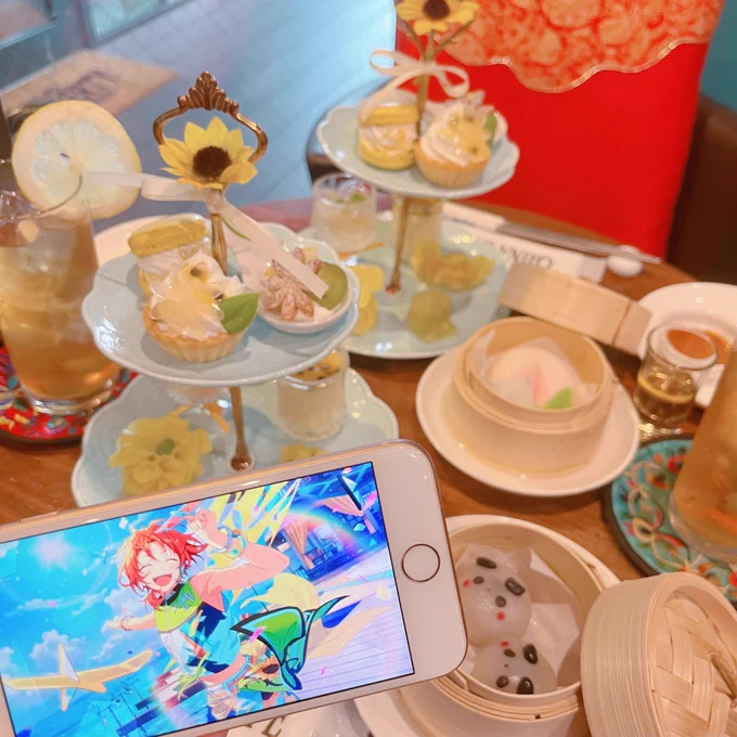 ひまわりのアフタヌーンティーイベ衣装にぴったりだった 