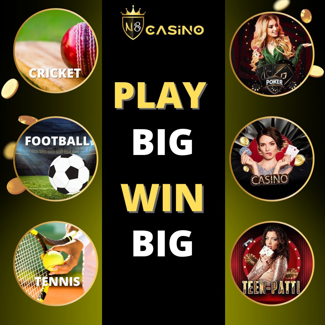N8Casino's tweet photo. The Place of Winning While Having Fun🤩
✅https://t.co/D3KCwYbFxX
#onlinecasino #bestonlinecasino #casinogames #casino #bonus #cricket #football #tennis #poker #onlinecasinogames #gaming #gamerlife #gamers #teenpatti #n8sports #n8casino #n8 #n8games #n8app https://t.co/xe14BONqsG