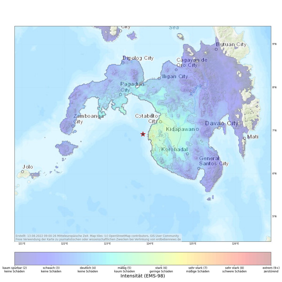 Starkes #Erdbeben vor der Küste von Mindanao erdbebennews.de/2022/08/starke…