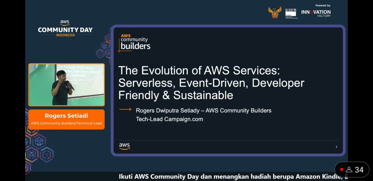 annorawr's tweet image. Pembicara Keempat dari Bapak Rogers Setiady technical lead Campaign.com ga sadar udah mau kelar 🥲 @awsugjkt #AWSCommunityDay2022 #awsugid #awsugjkt