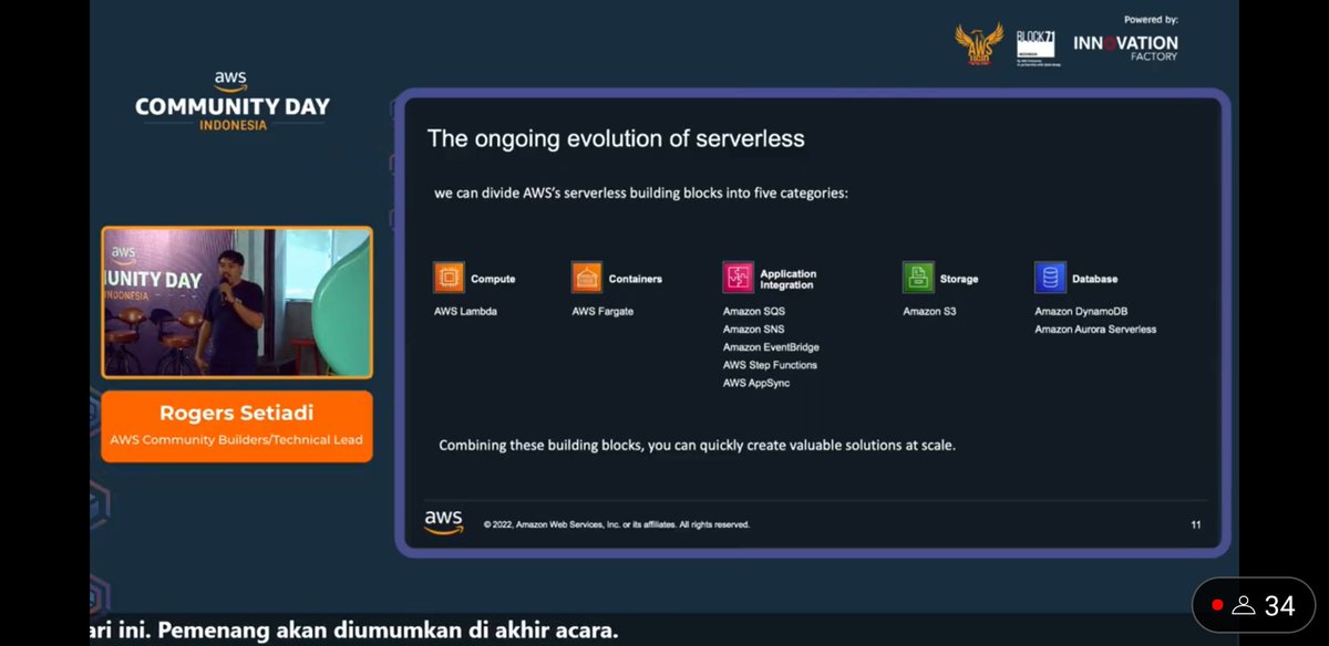 annorawr's tweet image. Pembicara Keempat dari Bapak Rogers Setiady technical lead Campaign.com ga sadar udah mau kelar 🥲 @awsugjkt #AWSCommunityDay2022 #awsugid #awsugjkt