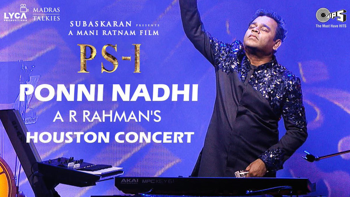 CinemaCalendar's tweet photo. Goosebumps guaranteed 🥁
Here is @arrahman's performace of #PonniNadhi from #PS1 at his Houston Concert ▶️ https://t.co/c6jFjZKI0N
#PonniyinSelvan #ManiRatnam #ARRahman @madrastalkies_ @LycaProductions @tipsofficial @tipsmusicsouth
#PS1FirstSingle #PonniyinSelvan https://t.co/cPc5xWVTdK