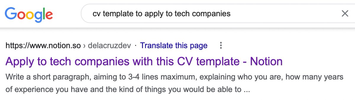 danidlcdev's tweet photo. 🤗 Estoy súper agradecido con el éxito que ha tenido mi plantilla para escribir tu CV. Tras 72h online:

+6,5k visitas en Notion
+3,6k ❤️ en Twitter y +770 🔁 (El tweet con más engagement de mi historia en Twitter)
+5k vistas en LinkedIn
🔝Aparece en la 1ª página de Google

👇🧵 https://t.co/aB9ExTBROq