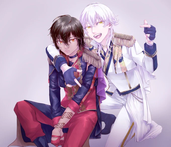 そんで双騎記念のうちわに使った新規絵です 