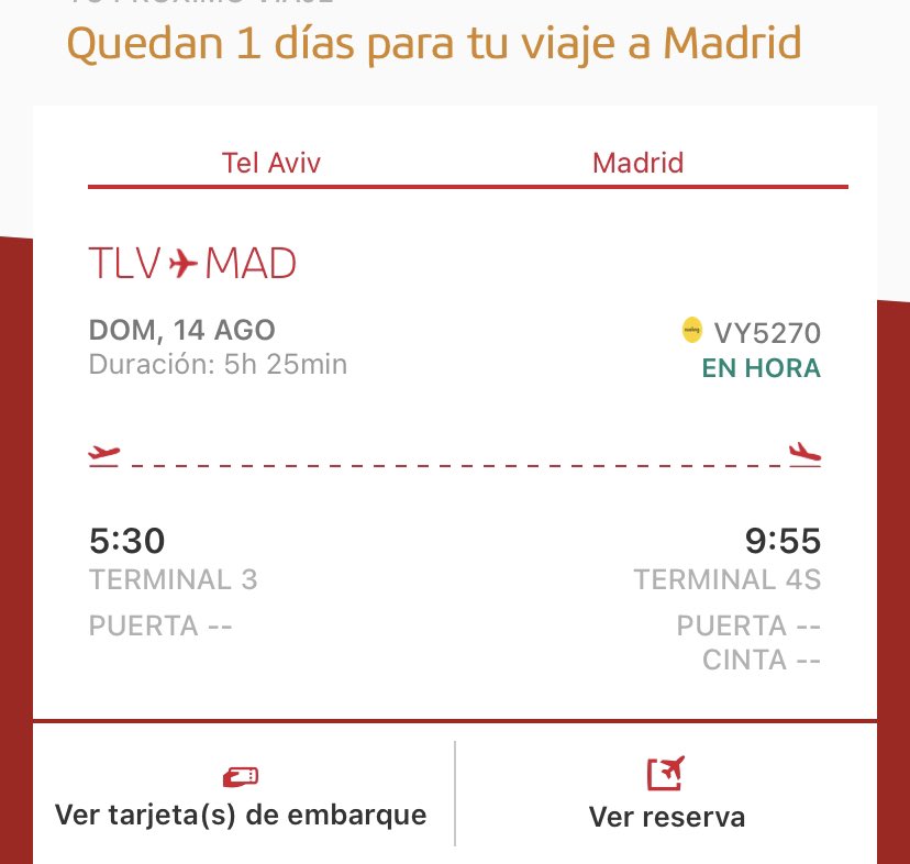 angcalvo's tweet photo. @Iberia mismo vuelo con dos horarios distintos. ¿Cuál cogemos? Hemos hablado con mil agentes de Iberia y Vueling y nadie nos soluciona nada. ES UNA VERGÜENZA https://t.co/KFDLKZaXxh
