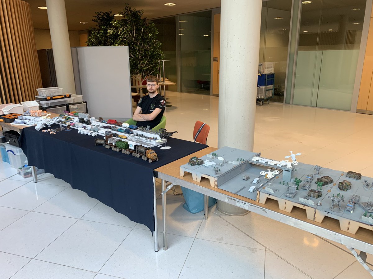 KoreThinkers's tweet photo. We are set up at Britcon in Nottingham for the weekend. Why not pop along and say hello?
#Britcon #15mmwargames #Cyberpunk2077 #wargameshow https://t.co/NQy2xrLnlF