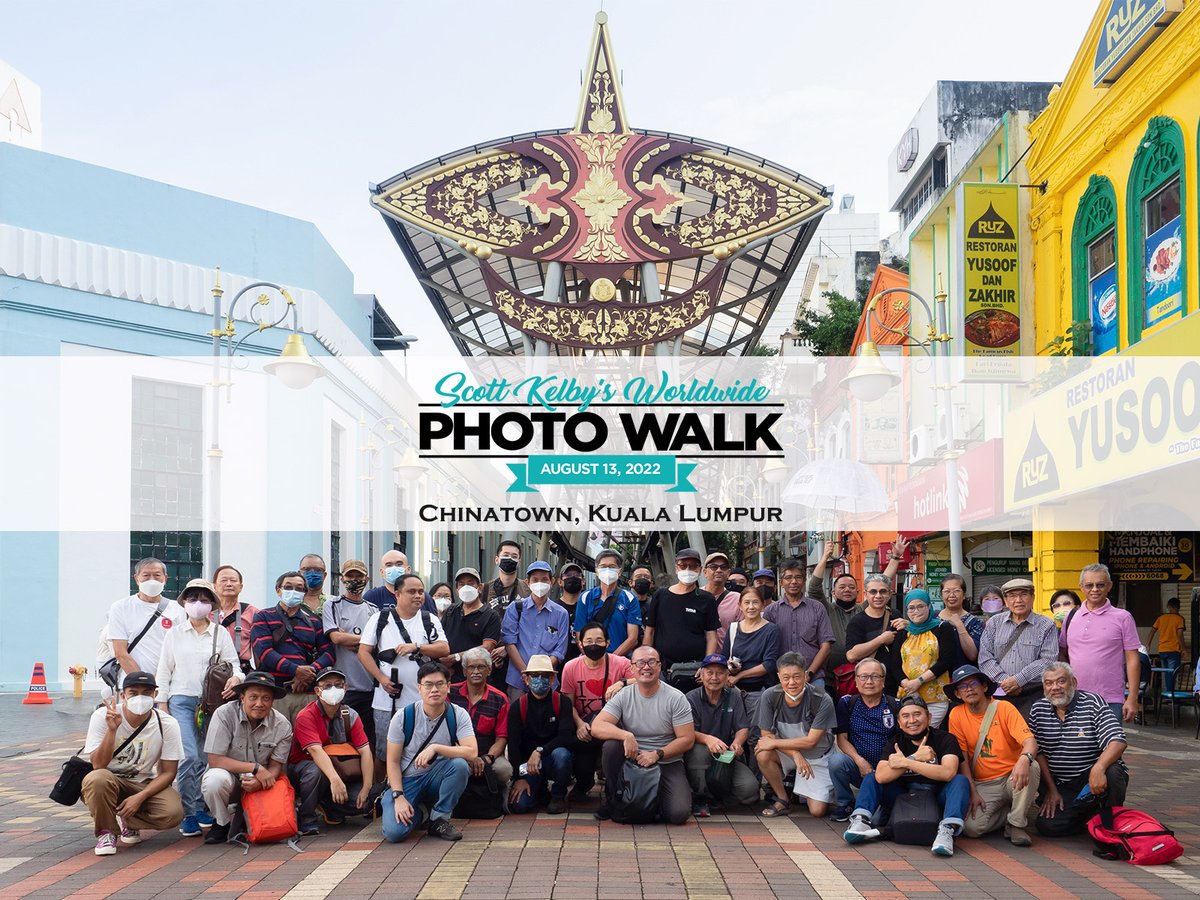 Ripi's tweet photo. After three years we're back today, 13 August 2022, for Scott Kelby Worldwide Photo Walk in Chinatown, Kuala Lumpur, Malaysia. Great to see our photography buddies after a long break due to the pandemic.
#WWPW2022 #WWPW2022KL
@kelbyone @ScottKelby @scottsphotowalk https://t.co/fQ9miwHw4C