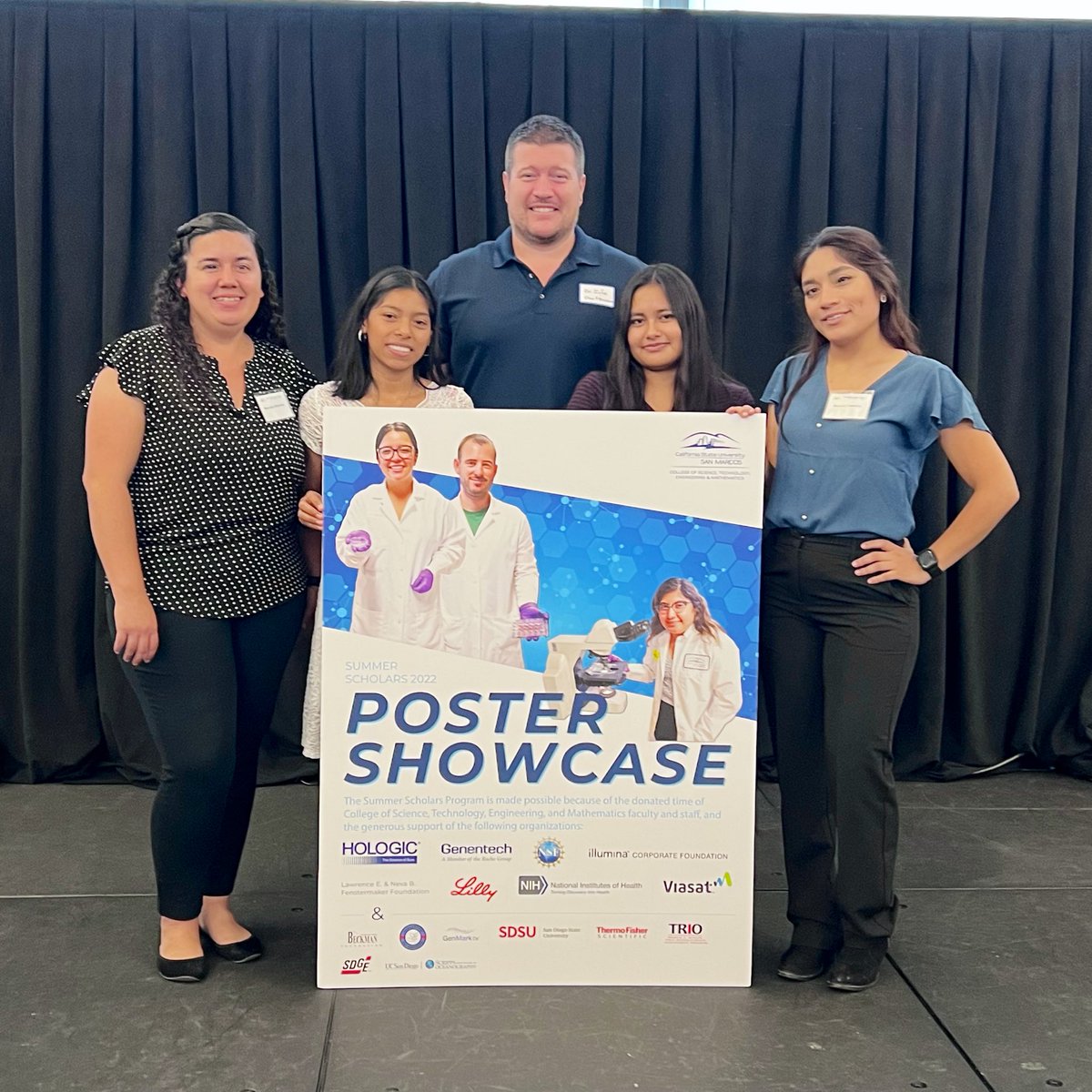robertiafe's tweet photo. So incredibly proud of #iafelab Summer Scholars @MarcellaBelar28 and @moniycisneros94 for presenting their research posters today!
Thrilled to have @csusm_cbtlc Summer Scholars Apprentices tour our labs this summer too! I expect big things!
@CSUSM @Hologic @genentech @calstate https://t.co/f73izHagVZ