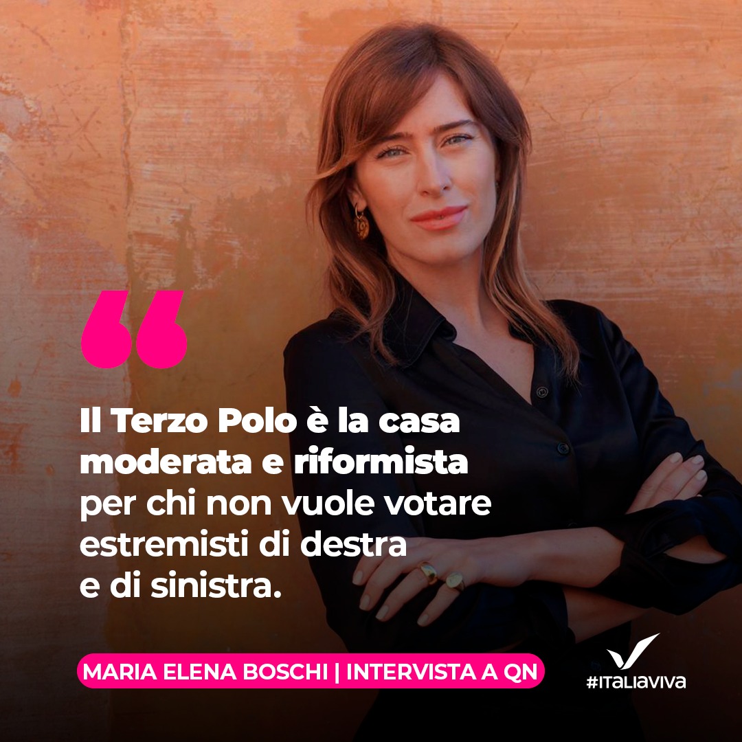 ItaliaViva's tweet photo. "Per me il #TerzoPolo è solo l’inizio di un nuovo percorso. Non è solo un cartello elettorale, ma il desiderio di offrire una casa moderata e riformista a chi non vuole votare per la fiamma o che non vuole sdoganare gli estremisti di sinistra"
@meb
https://t.co/W8RZIFoKtf https://t.co/O2XtCTSKNw