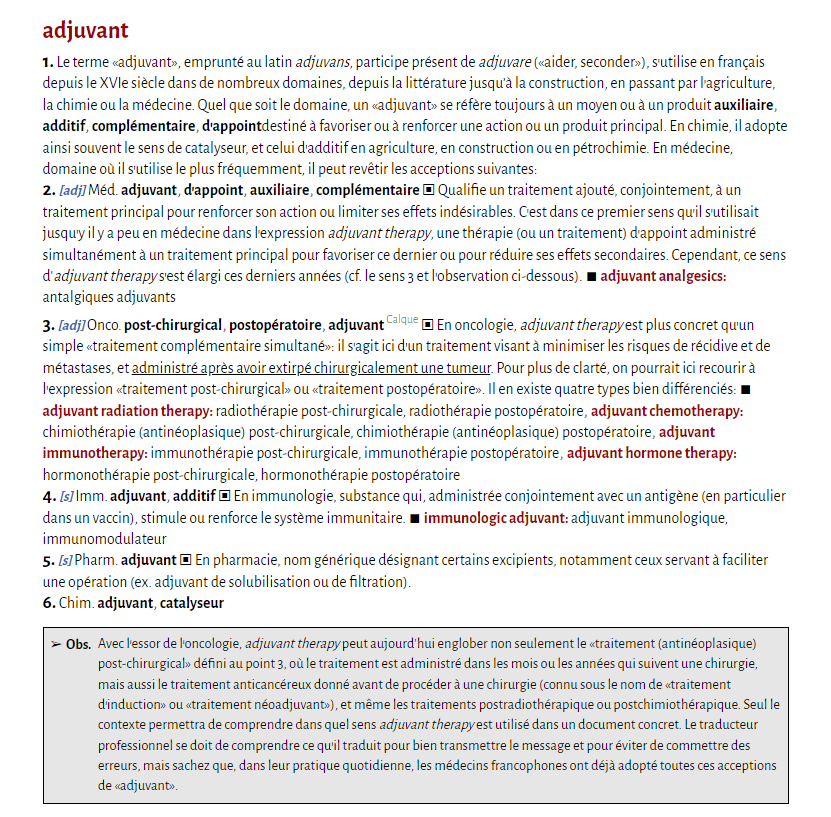 Les difficultés de l'anglais médical.
Aujourd'hui: «adjuvant».

medlexic.com
#MedLexic #TraductionMédicale