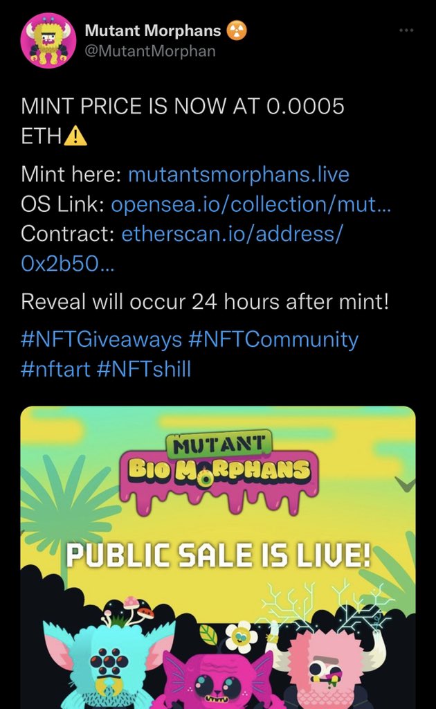 Mutant Morphans ☢️ EVOLVING #NFTs ☢️ tweet media