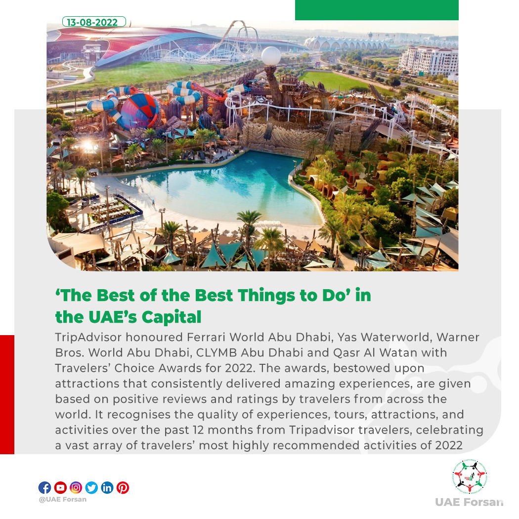 UAE_Forsan's tweet photo. ‘The Best of the Best Things to Do’ in the UAE’s Capital
#SummerOnYas #FerrariWorldAD #YasWaterworld #WBWorld #CLYMB #QasrAlWatan #AbuDhabi #UAE
@Tripadvisor
@FerrariWorldAD
@YasWaterworld
@wbworldad
@CLYMBAbuDhabi
@QasrAlWatanTour
@yasisland
@VisitAbuDhabi https://t.co/bmyc5eSdca