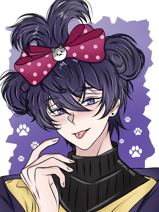 Hopping in on the ribbon hair trend with this purple boy. #ArtoftheRouge #shxtou 