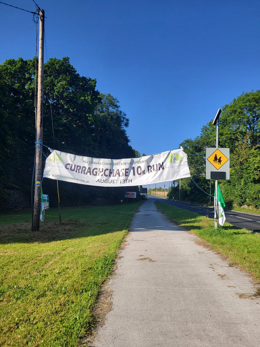 The calm before the storm at our start line... IT'S RACE DAY!! #Curraghchase10K