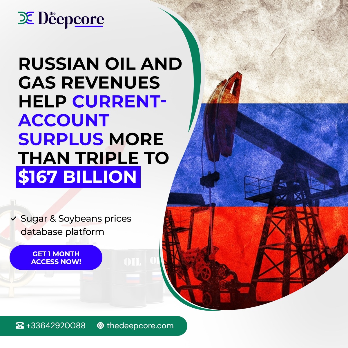 TheDeepcore's tweet image. Russian #oil and gas revenues help the current-account surplus more than triple to $167 billion

Sanctions ''working'' perfectly: bit.ly/3Qimv14

 #thedeepcore can help you with:

Physical #Sugar &amp;amp; #Soybeans brokerage worldwide
Commodities Trading
#BigData Provider