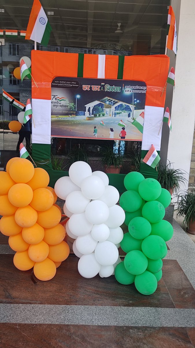 NITHamirpurHP's tweet photo. Selfi Point at NIT Hamirpur.  #HarGharTiranga #AzadiKaAmritMahotsav https://t.co/rbOZYMLtb3