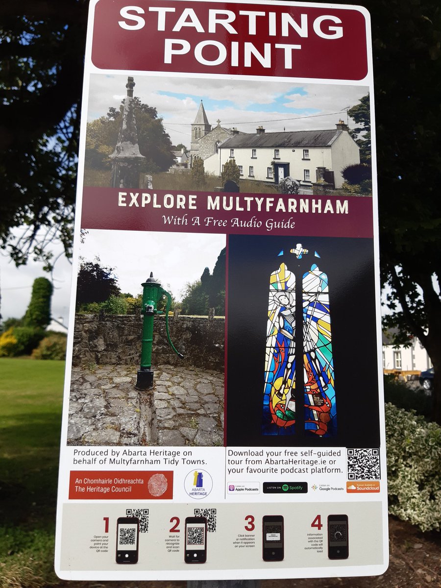Wmeathheritge's tweet photo. If you're in Multyfarnham check out the @Multytrail audio guide prepared by @AbartaGuides and funded by @HeritageHubIRE with support from Multyfarnham Tidy Towns #Heritage #heritagetrail #audioguide #Multyfarnham #Westmeath @LoveWestmeath https://t.co/ABdoq3UnMQ