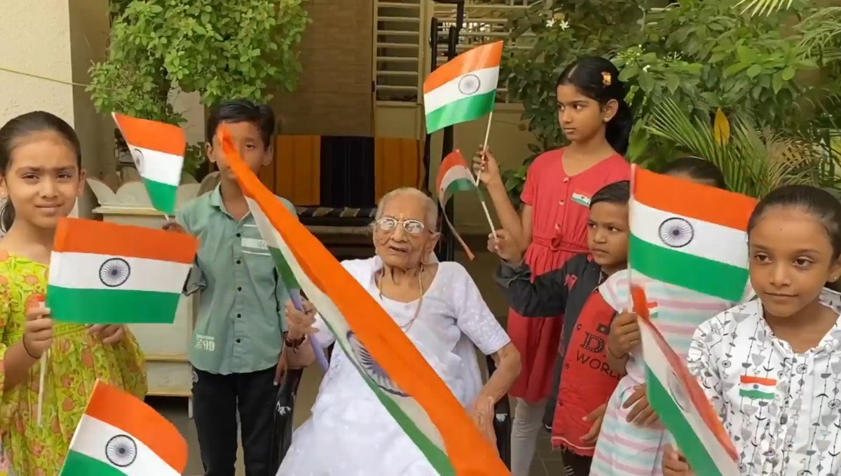 Har Ghar Tiranga: PM Modi’s mother Hiraba hoists tricolor in Gandhinagar, Gujarat