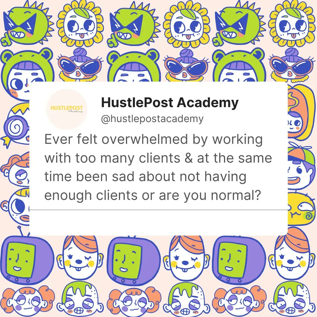 hustlepostacad's tweet photo. Please tell us we're not the only ones 🫂🫂🫂
.
.
.
#worklife #worklifebalance #hustlehealthy #freelancingskills #tips #freelancing #freelancer #learnfreelancing #freelancebusiness #makemoney #freelancingtools #onlinetools #onlineresources https://t.co/2qTxAHYU9d