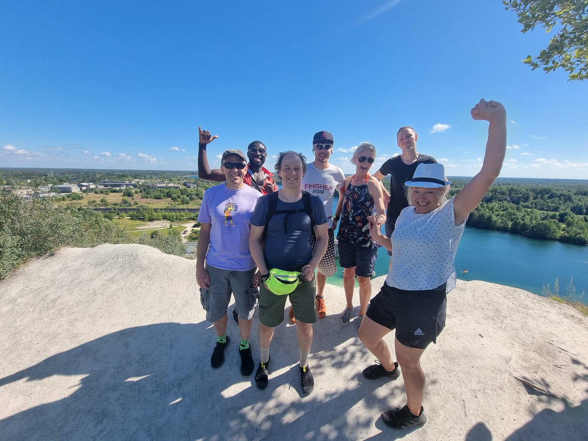 mlepmets's tweet photo. @SoftComply #team on work and leisure mode - working hard and doing sports at a former prison grounds in #rummu #Estonia

#teamfun @Atlassian #summertime #regtech #MEDTECH https://t.co/AuVIeMVIJl