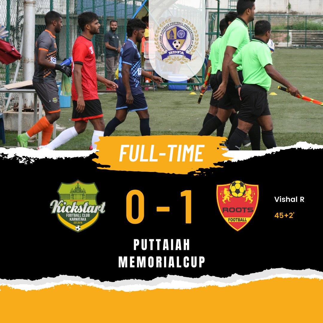 Roots FC in their debut Super Division match in the Puttaiah Memorial Cup had a hard fought win over Kickstart with Vishal scoring the lone goal of the match. Five Under 18 players made their debut in the Super Division.