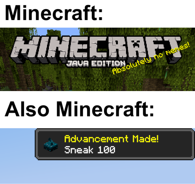 Minecraft Memes ⛏️ on X: Spotted on the Minecraft Bedrock Main menu 🐷   / X