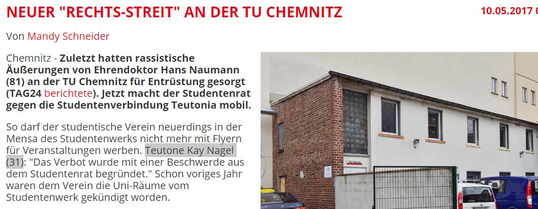 korpokritik's tweet photo. Kay Nagel aus Zwickau wurde kürzlich Ende Juli 2022 zum Landesvorsitzenden der rechtskonservativen WerteUnion (WU) in Sachsen gewählt.
Er scheint auch Mitglied der #StudentenVerbindung Teutonia in #Chemnitz (#BDIC) zu sein. https://t.co/nrGEzLJ9Xu