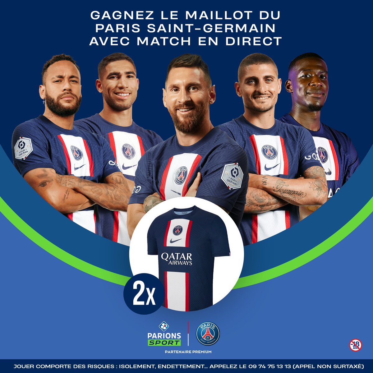 MatchEnDirectFr's tweet photo. Gagnez 2 maillots du Paris Saint-Germain ❗

🎁 MatchEnDirect et Parions Sport (@ParionsSport) vous offrent 2 maillots du PSG !

👉 Cliquez le lien ci-dessous, decouvrez comment en profiter et rejoignez le concours !

https://t.co/REMXDhD4cJ https://t.co/LZkbZXnHlV