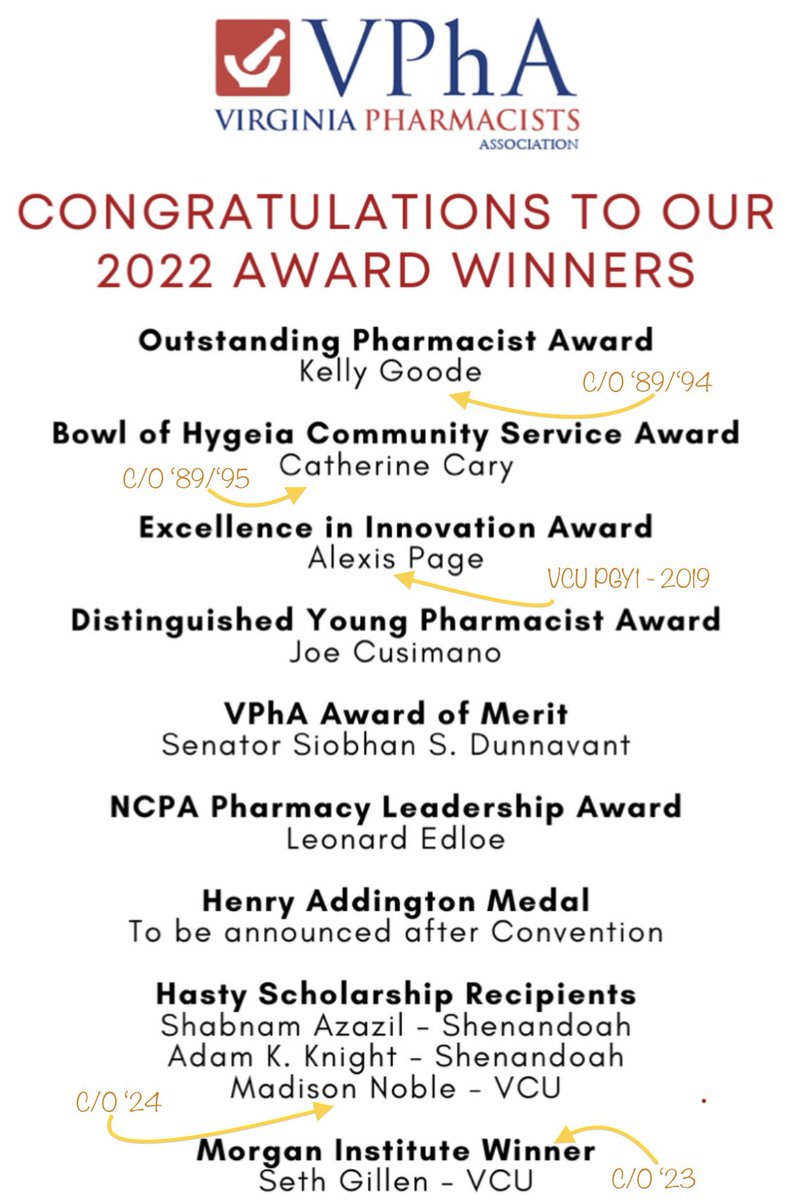 VCUPharmacyDean's tweet photo. @VPhARx #VPhA2022AC Awards Ceremony has tremendous @VCUPharmacy representation! #Leadership #CommunityEngagement #Policy #Advocacy #Excellence #VCUStrong https://t.co/8iRkyk0d0m