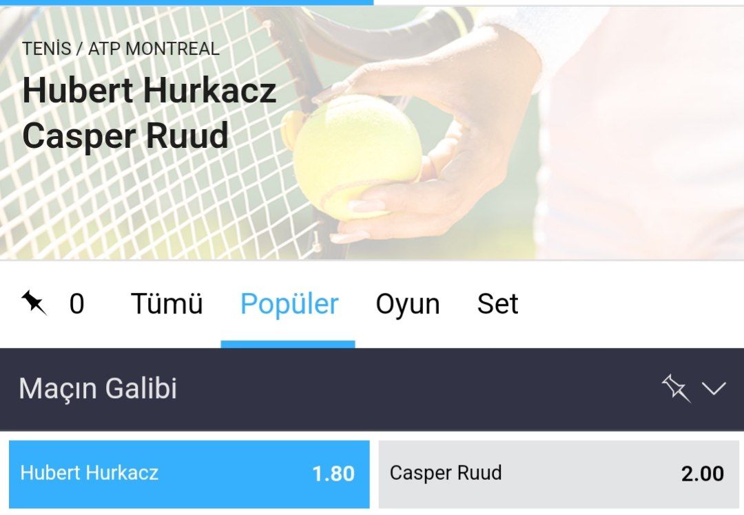 💎 stake 9 tekli 1.80

Hubert Hurkac vs Casper Ruud
📌 Hurkac kazanır 1.80

Bol şanslar, Nik Kyrgios karşısında da 3 oran üzerinden kazandık, fazla yoruma gerek yok

Bol şanslar ☘

25% haftalık çevrimsiz bonusunu hemen al
📲 Rexbet: bit.ly/391N4qt