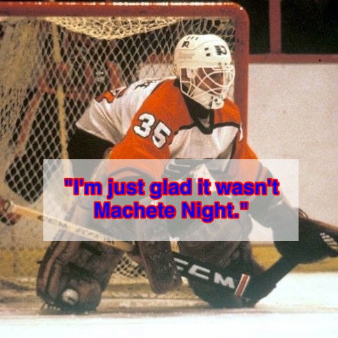 hockeyfights's tweet photo. Quotes from History:
Bob Froese post-game after letting in a few bad goals for the Rangers in 1989. The fans littered the ice and tried to pelt him with mugs on “Ranger Mug Night”.
#HFquotes #NHL #NYR https://t.co/Cz1gqPuQQ4