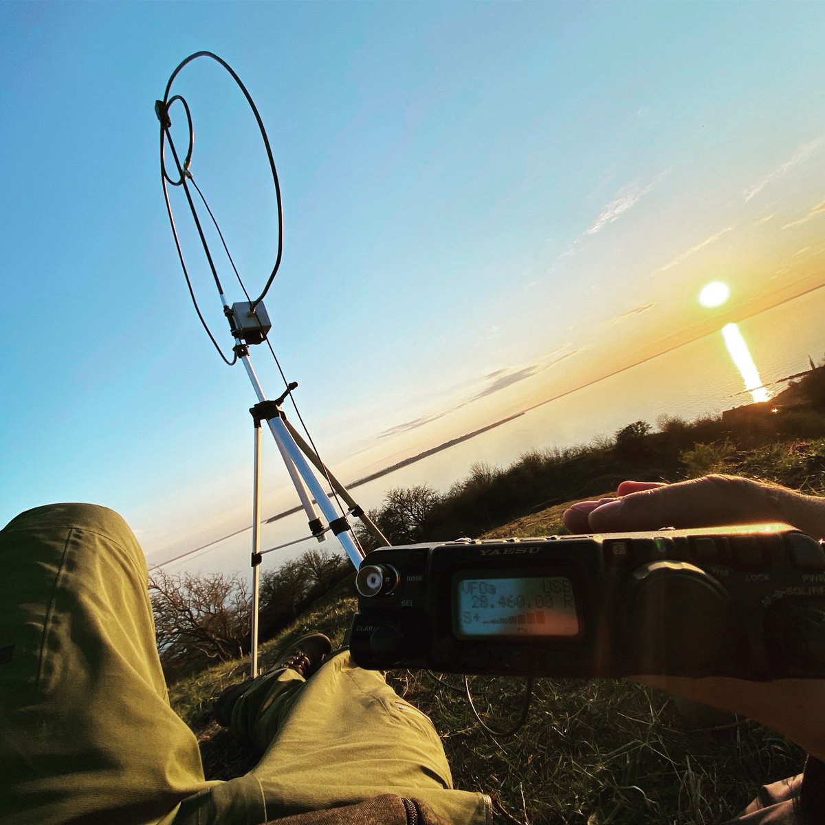 AlphaAntenna's tweet image. Beautiful morning! 100W #AlphaAntenna 10-80M #MagLoop from AlphaAntenna.com #HamRadio #AmateurRadio