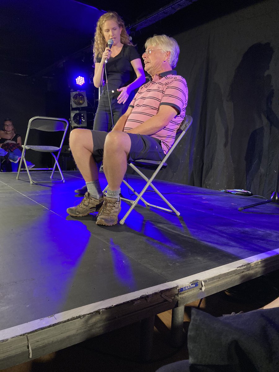 Nigel from the audience gets a grilling &amp; a rappin from <a href="/solo_stacey/">Stacey Solo</a> <a href="/FollowTheCow/">Underbelly Edinburgh</a> - brilliant detective comedy drama, hard boiled like sweets and as yummy with a rich narrative, cast of dozens. thank you #edfringe