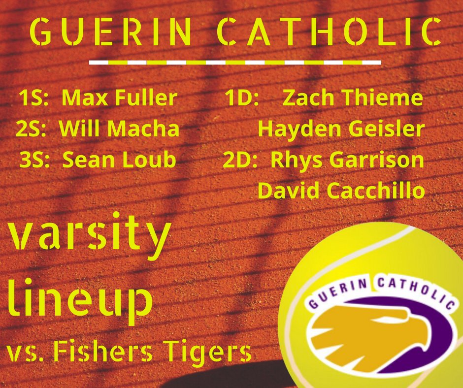 Today's  <a href="/GCHS_Athletics/">Guerin Catholic Athletics</a> Varsity Lineup!