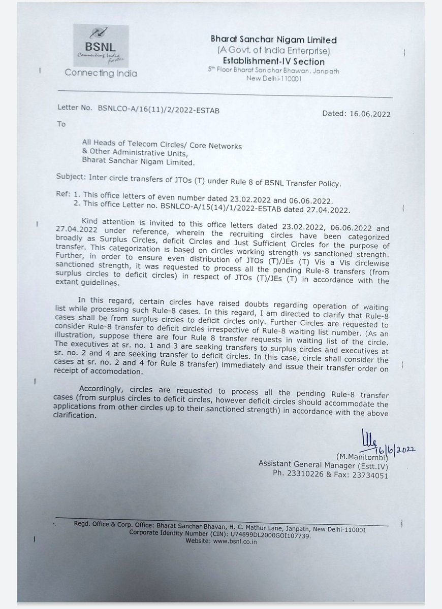 zJudRsAJw6vHWIS's tweet photo. @BSNLCorporate @AshwiniVaishnaw @arvind9963 @CMDBSNL @bsnlne1 
Kindly look into the grievance of je's of BSNL NE1 Circle https://t.co/fLDPtMxSBu