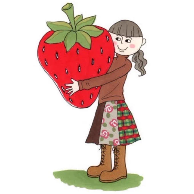 これも10年ほど前の絵ですけど、こーいう古着っぽいパッチワーク的なスカート持っててホントお気に入りで、丈感が今っぽくないから数年着てないんだけどこれだけは捨てられなくて。cucciaのです。かわいいのよ… 